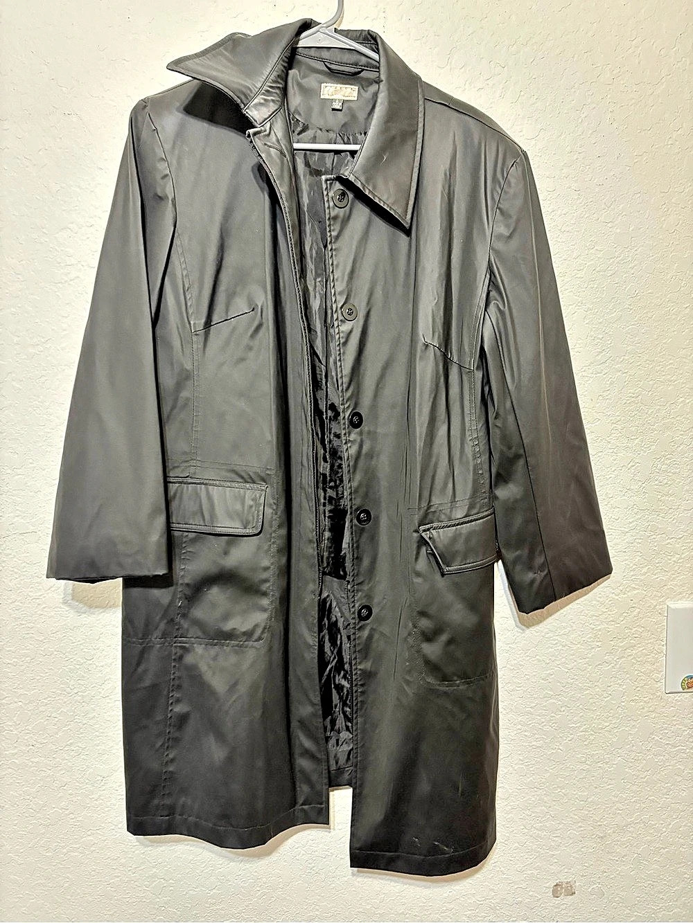 glaccca Gray Trench Coat Size Large